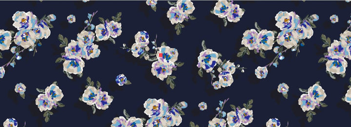 Blooms and Branches Navy