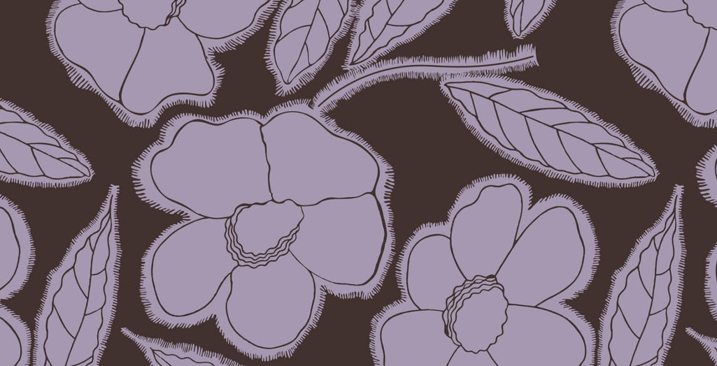 Applique Floral Coffee Bean