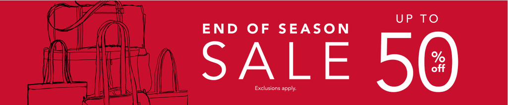 End of Season Sale. Up to 50% Off. 