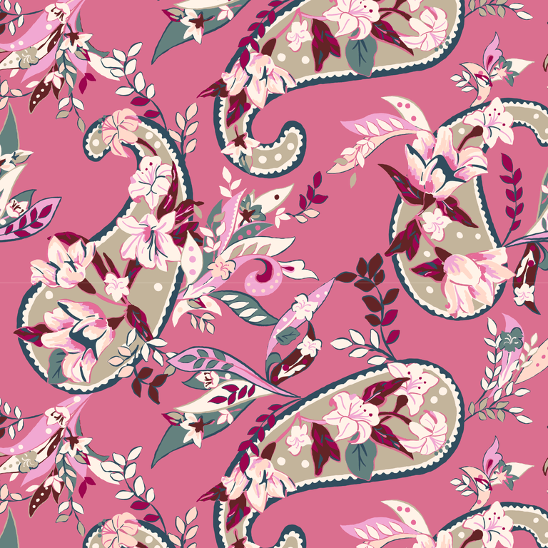Botanical Paisley Pink