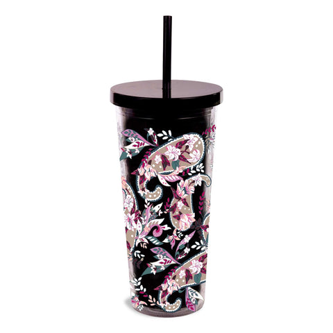 Vera Bradley Hello Kitty Double Wall Tumbler with Straw Women in Hello Kitty Paisley Purple/Pink