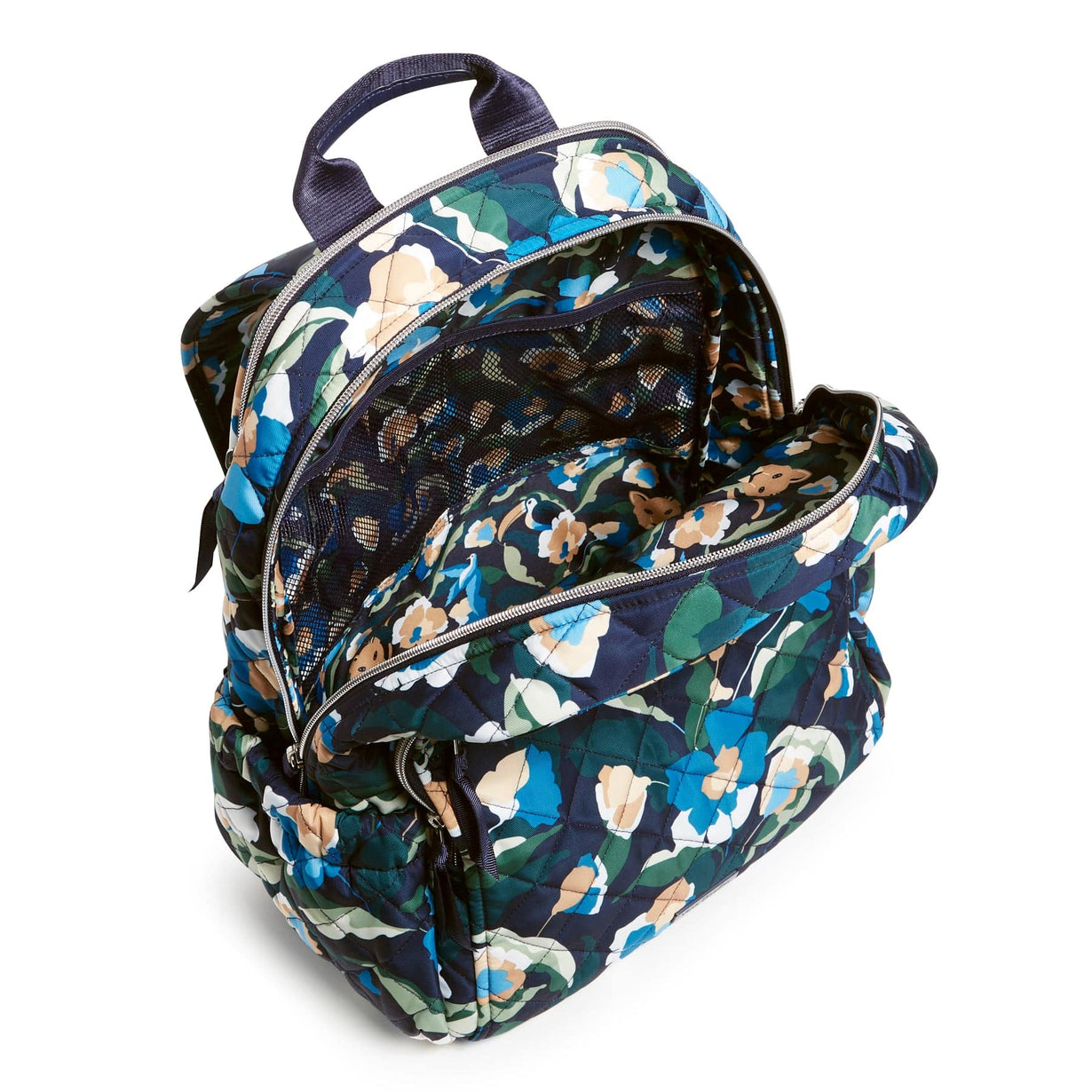 Blue Campus Backpack Immersed Blooms Vera Bradley