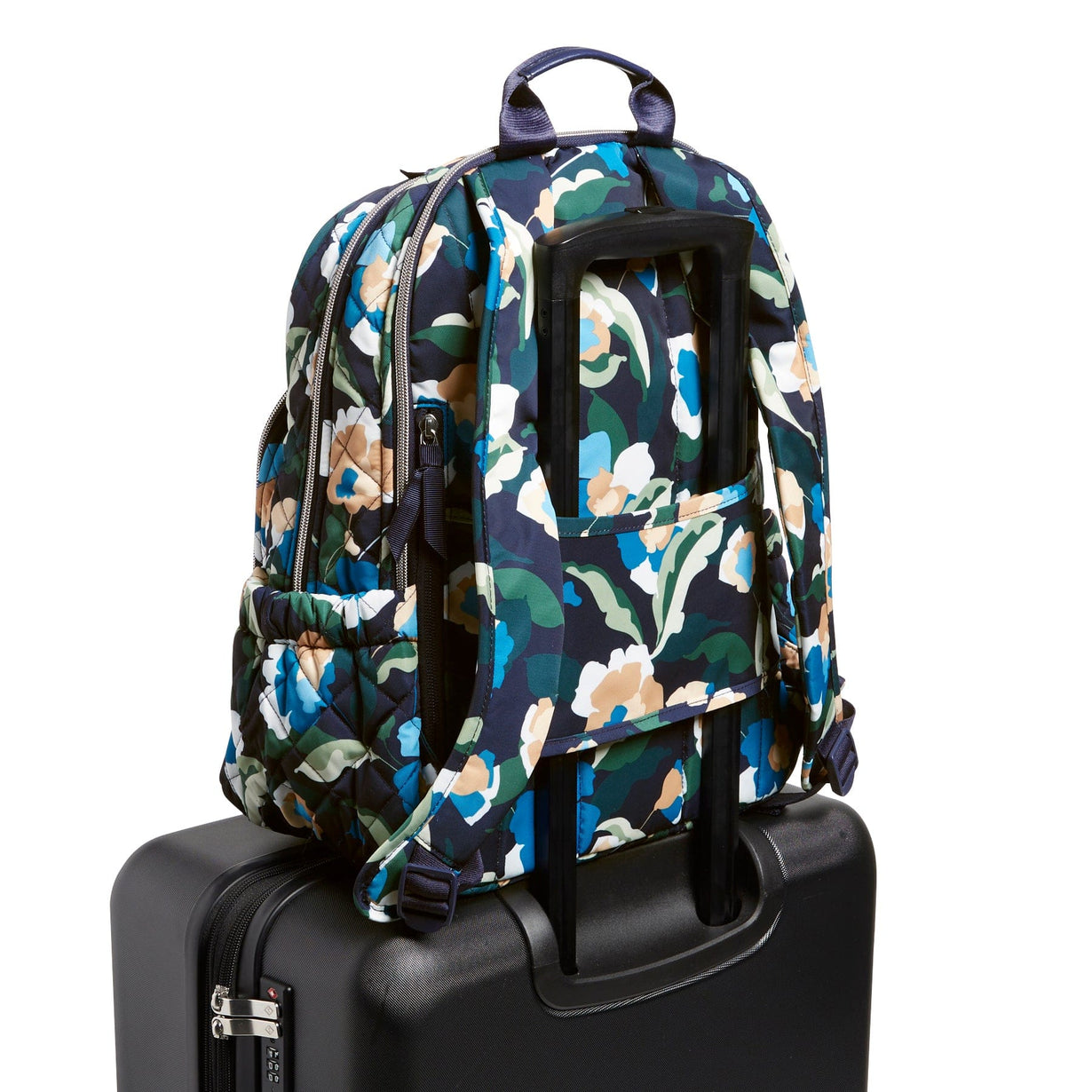 Vera bradley bordeaux blooms campus cheap backpack