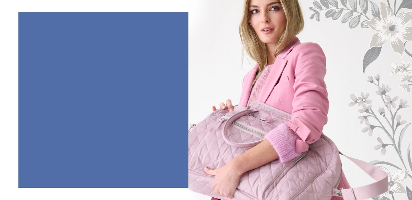 Vera Bradley Women's Lighten Up Expandable Travel Bag, Blush Pink, One Size