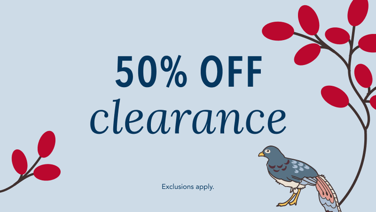 50% Off Clearance.