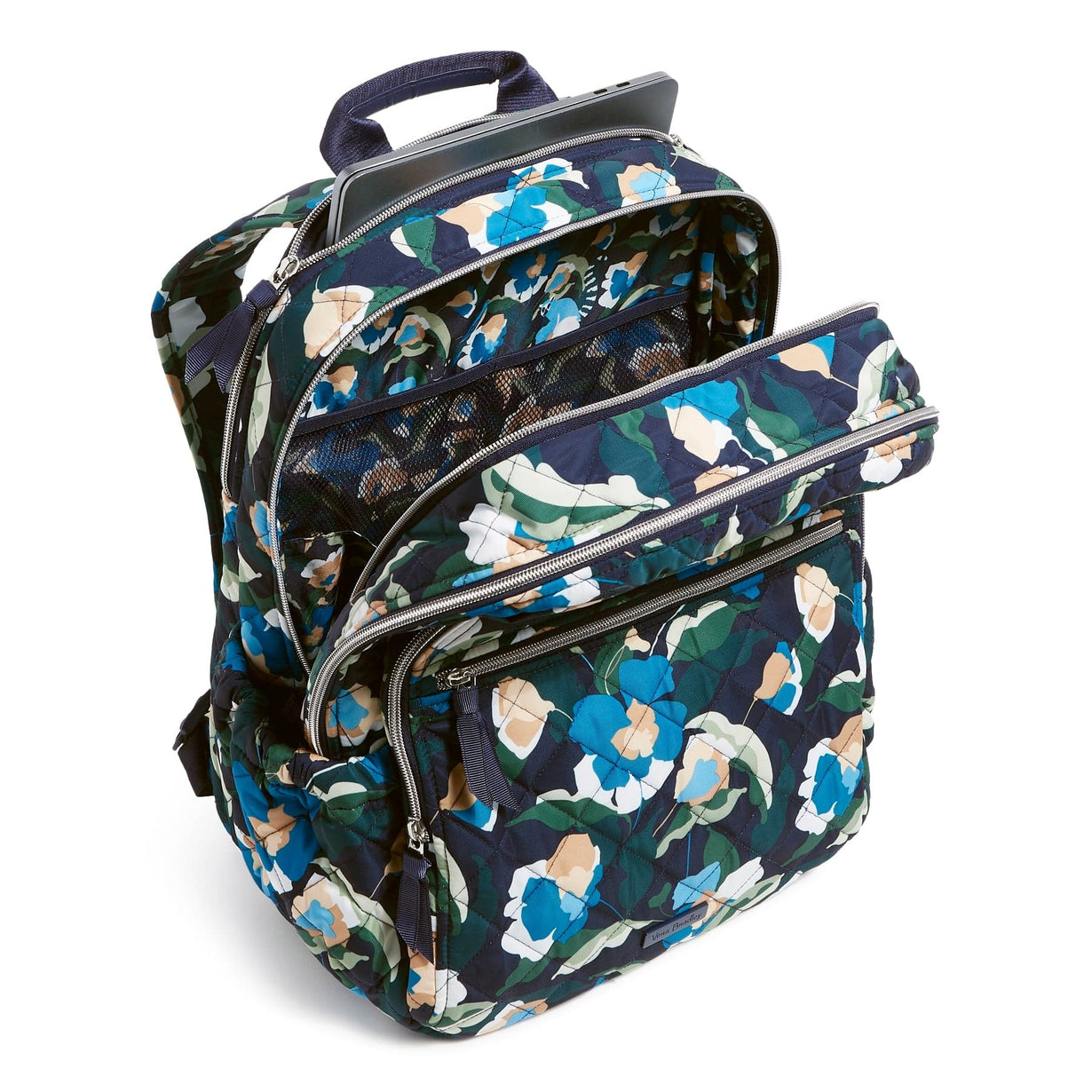 Blue XL Campus Backpack Immersed Blooms Vera Bradley