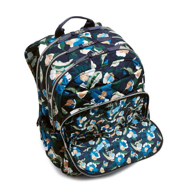 Blue XL Campus Backpack Immersed Blooms Vera Bradley