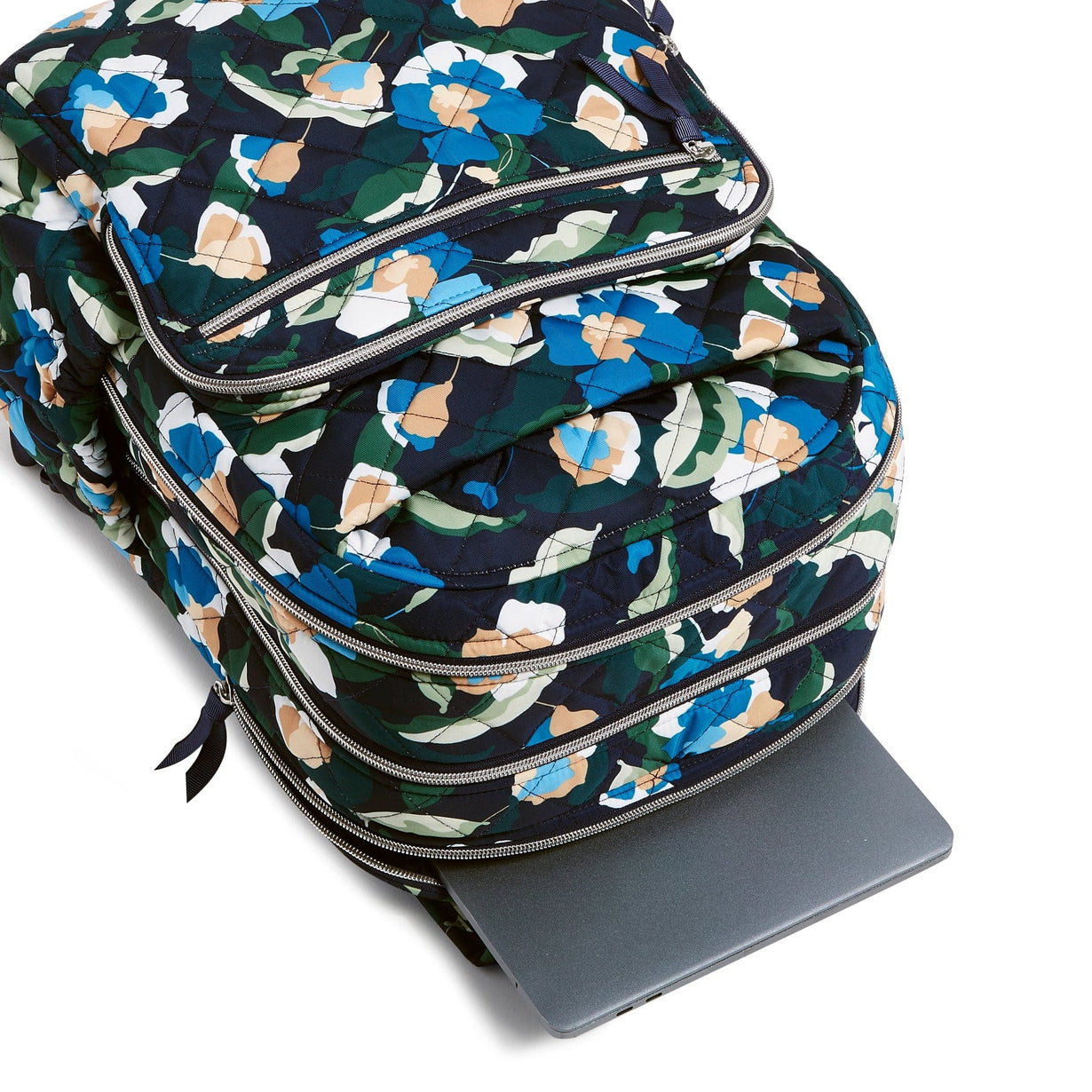 Blue XL Campus Backpack Immersed Blooms Vera Bradley