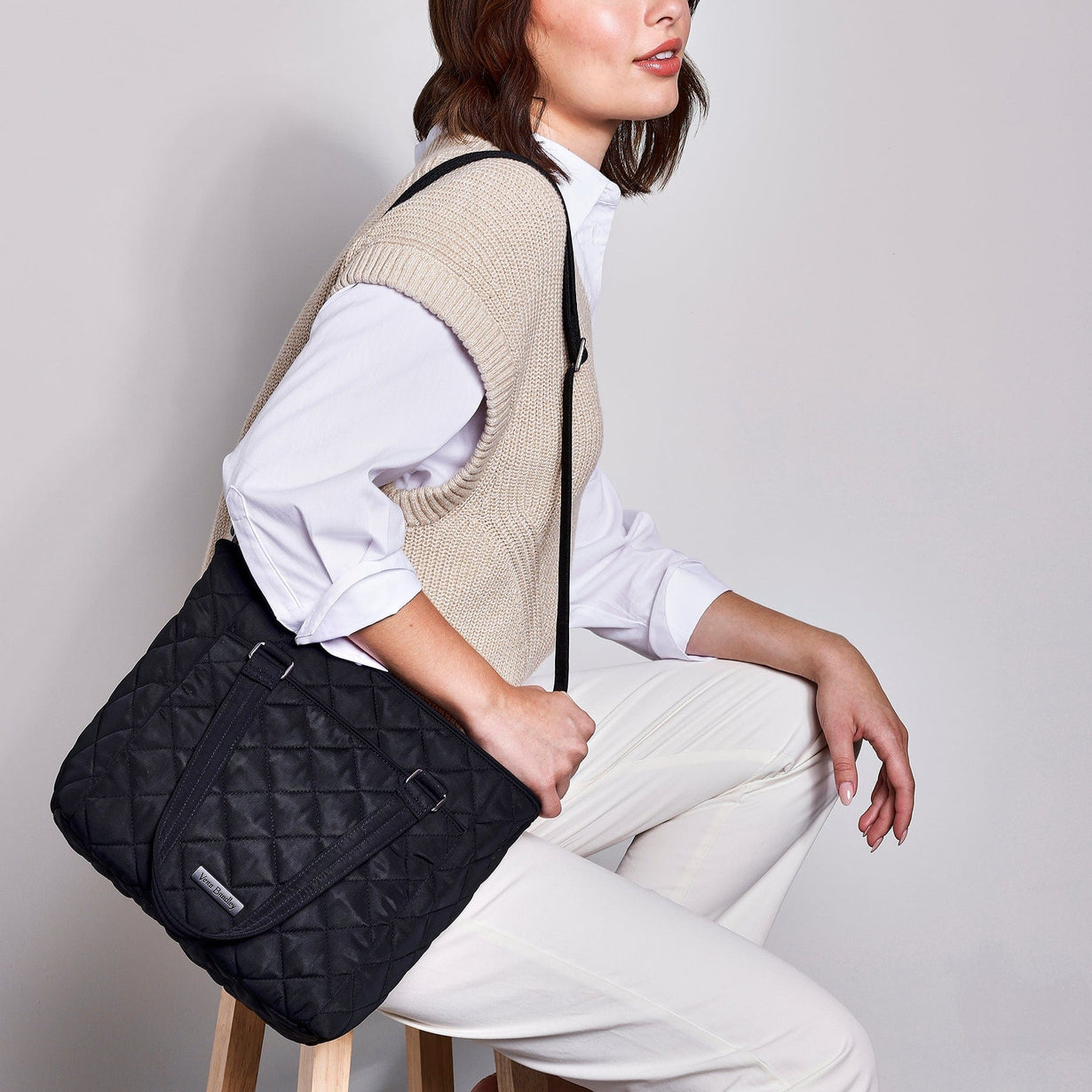 Modern Classic Quilting Two-Way Shoulder Bag