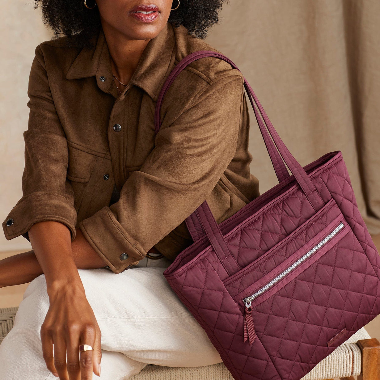 Purple Small Vera Tote Bag Vera Bradley