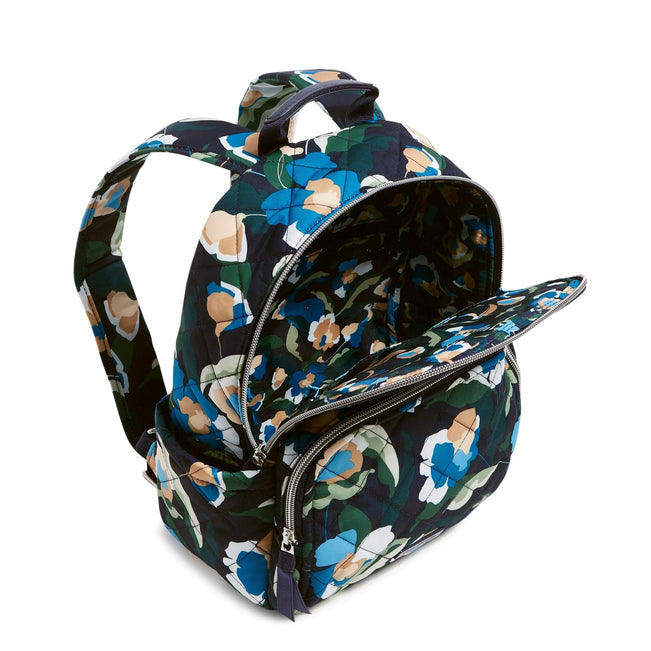 Blue Small Backpack Immersed Blooms Vera Bradley