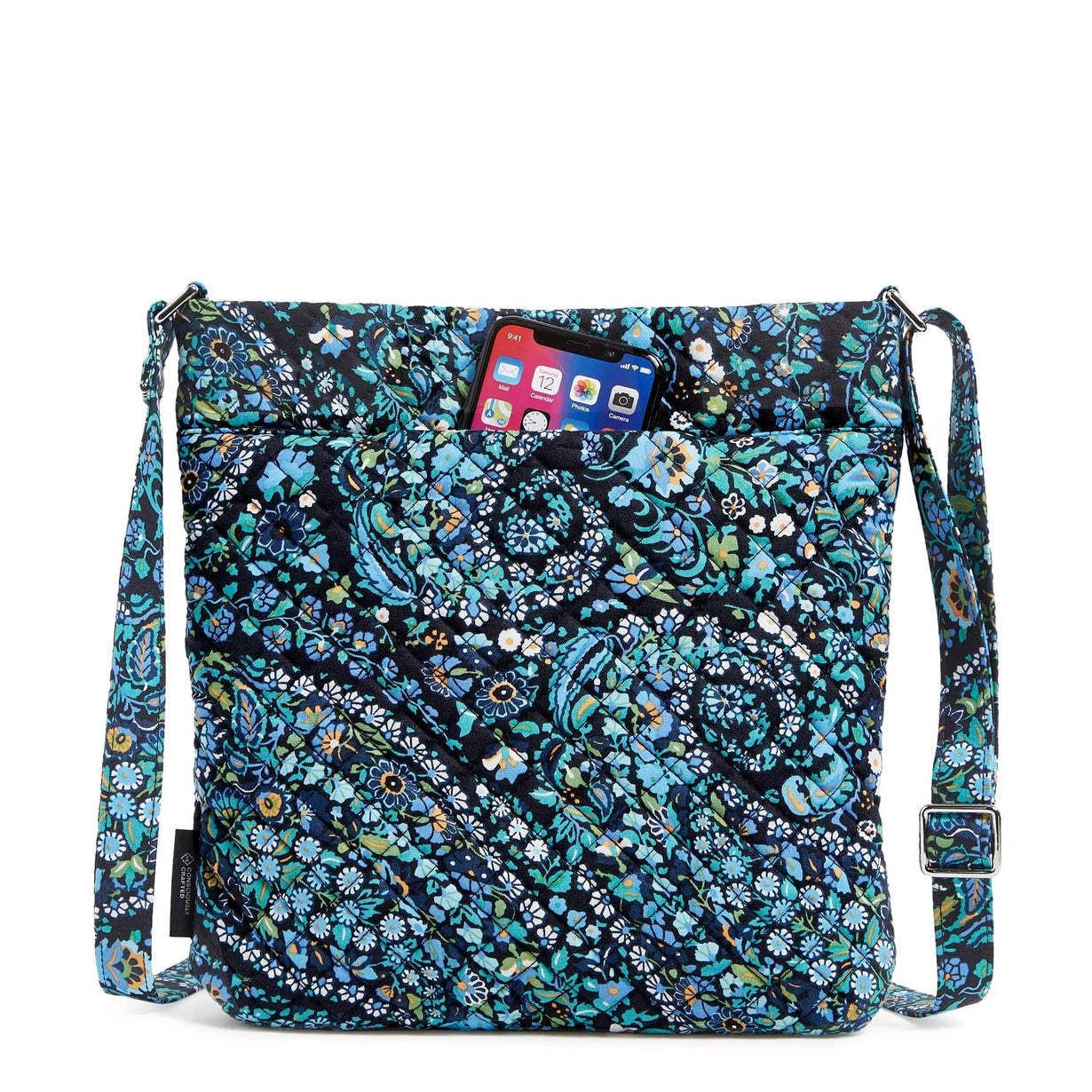 Triple Zip Hipster Crossbody Bag Cotton Vera Bradley