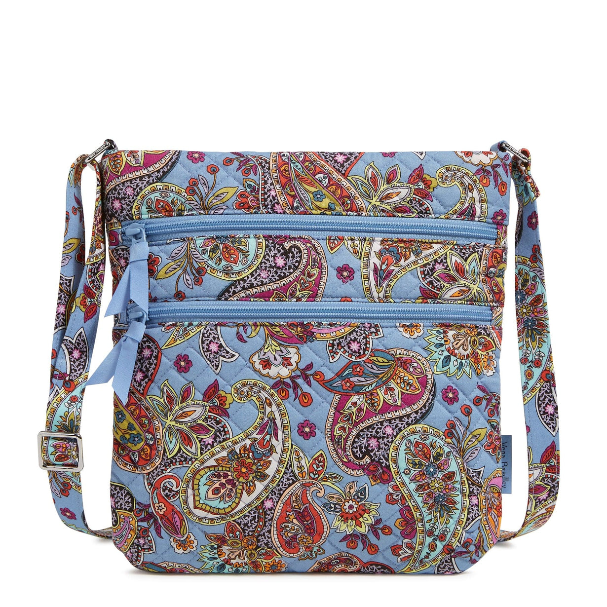 Triple Zip Hipster Crossbody Bag Recycled Cotton Vera Bradley