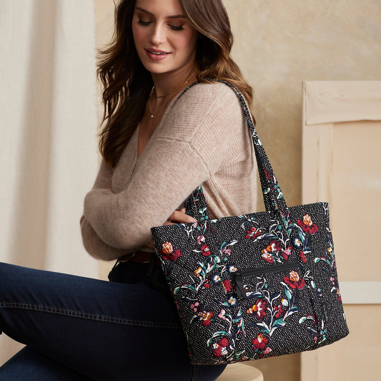 Small Vera Tote Bag Cotton Vera Bradley