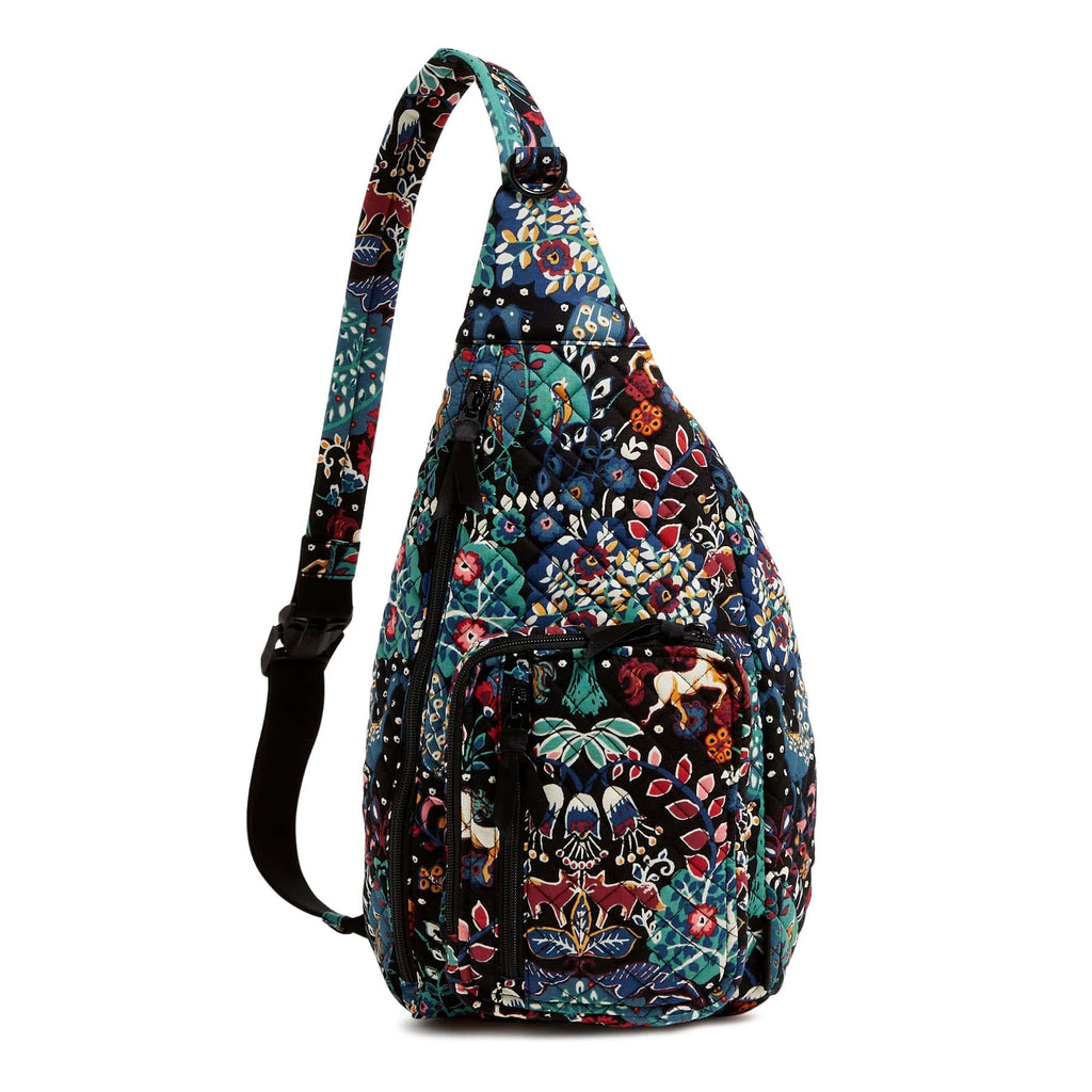 Black Sling Backpack Enchantment Vera Bradley