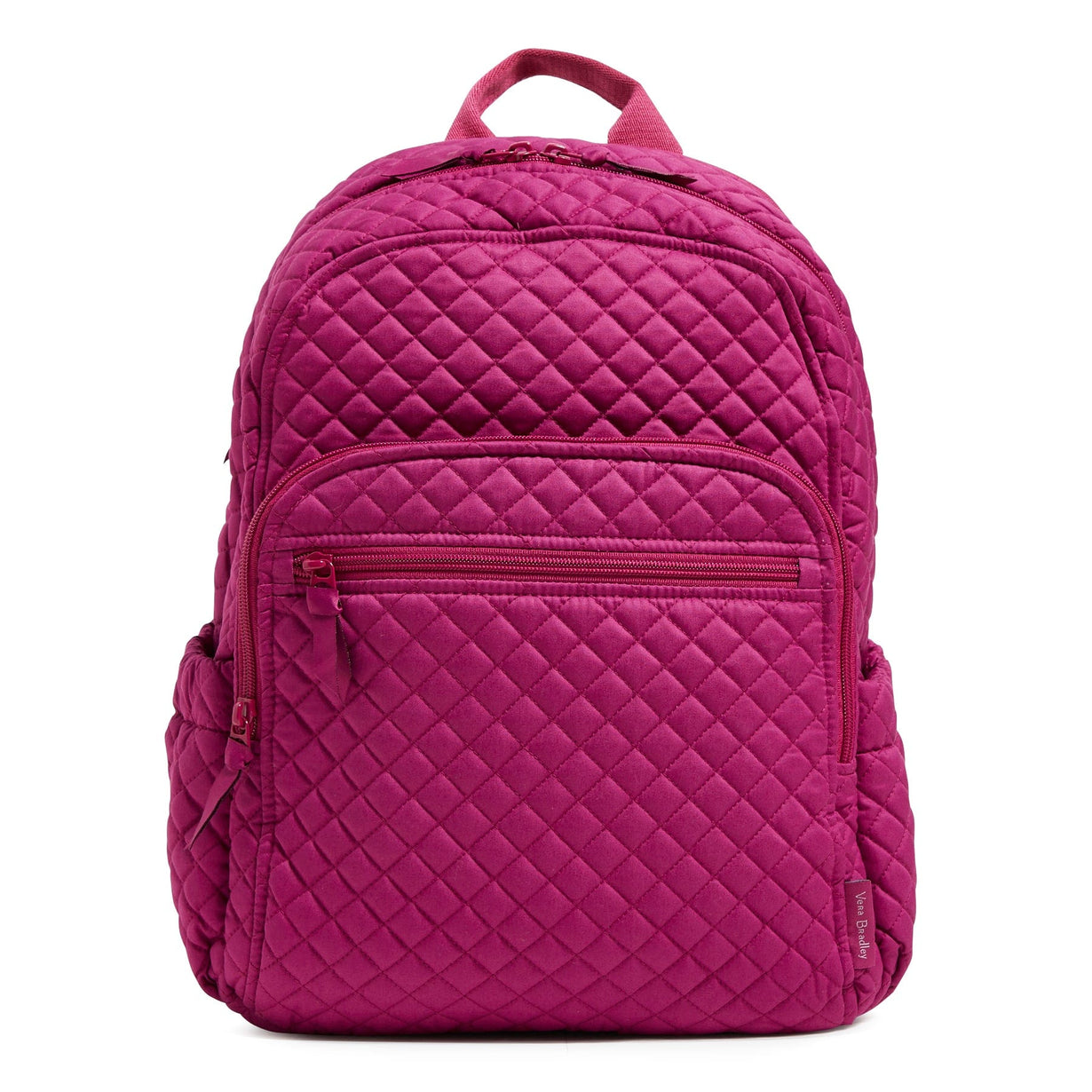 vera bradley school backpack in quilted raspberry fabric