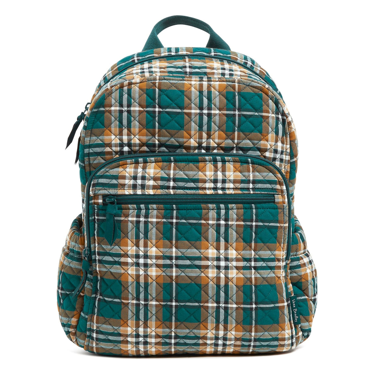 Green Campus Backpack Orchard Plaid Vera Bradley