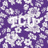 Collegiate Large Travel Duffel Bag-Purple /White Rain Garden with Texas Christian University-Image 4-Vera Bradley