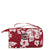 Collegiate RFID Front Zip Wristlet-Cardinal/White Rain Garden with University of South Carolina-Image 1-Vera Bradley