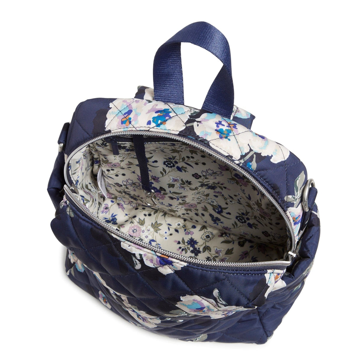 Blue Convertible Small Backpack - Blooms and Branches Navy | Vera Bradley
