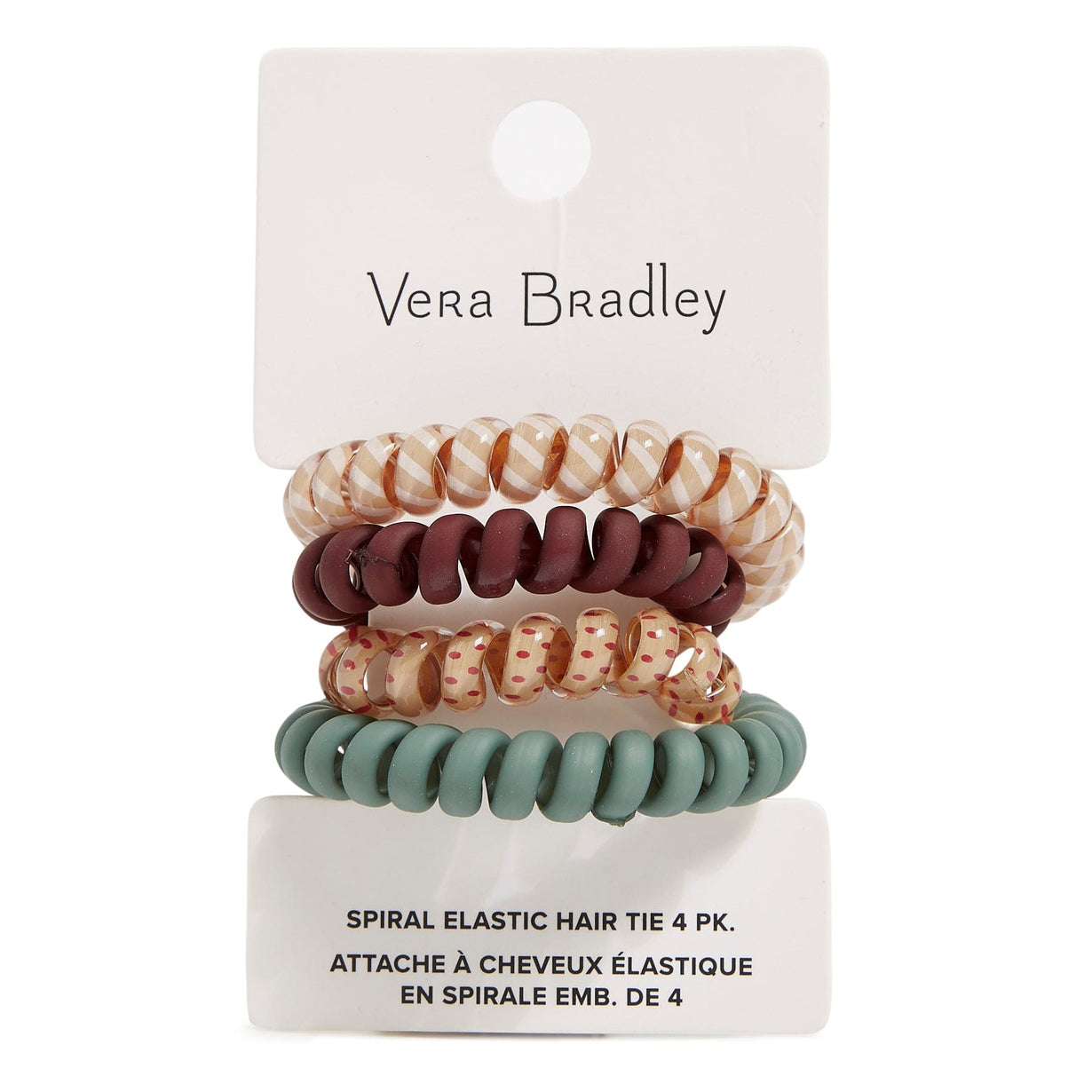 Spiral Elastic Hair Tie 4 Pk | Vera Bradley