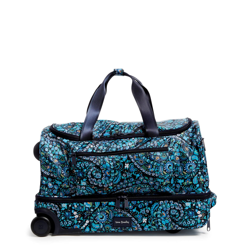 VERA BRADLEY CARRYON Rolling Retractable Handle Duffel Bag Luggage Paisley  WOW $99.00 - PicClick