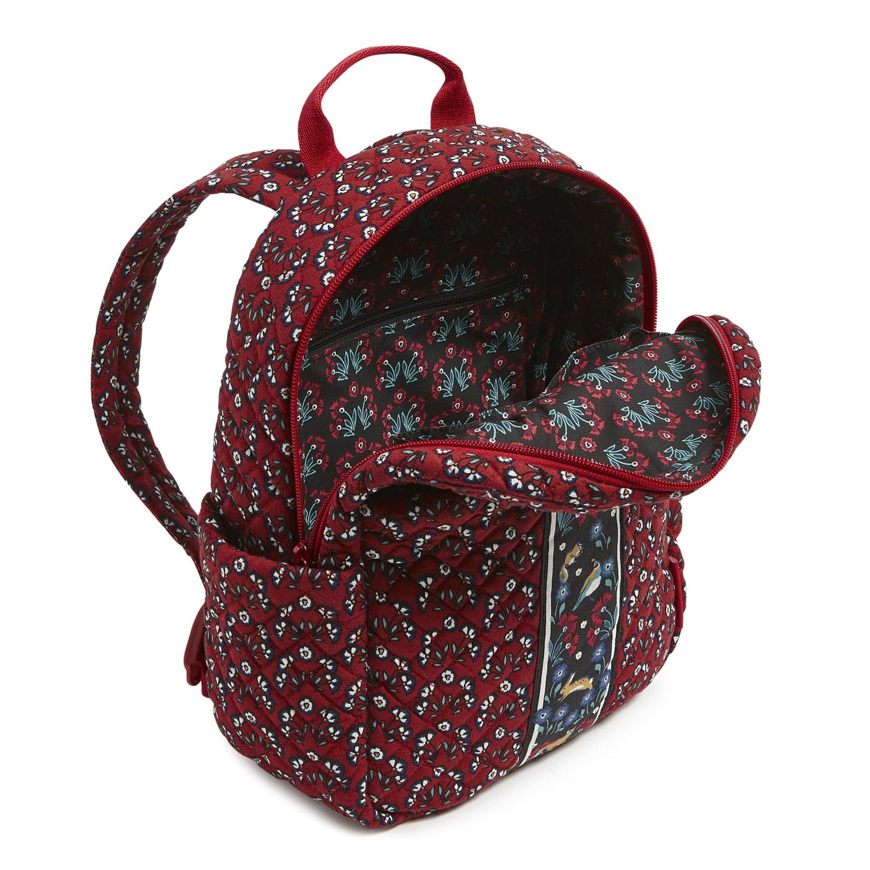 Red Small Backpack Enchanting Flowers Vera Bradley