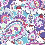Hello Kitty Plush Throw Blanket-Hello Kitty Paisley-Image 4-Vera Bradley
