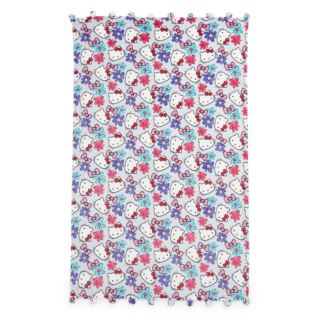 Hello Kitty Plush Throw Blanket with PomPoms Vera Bradley
