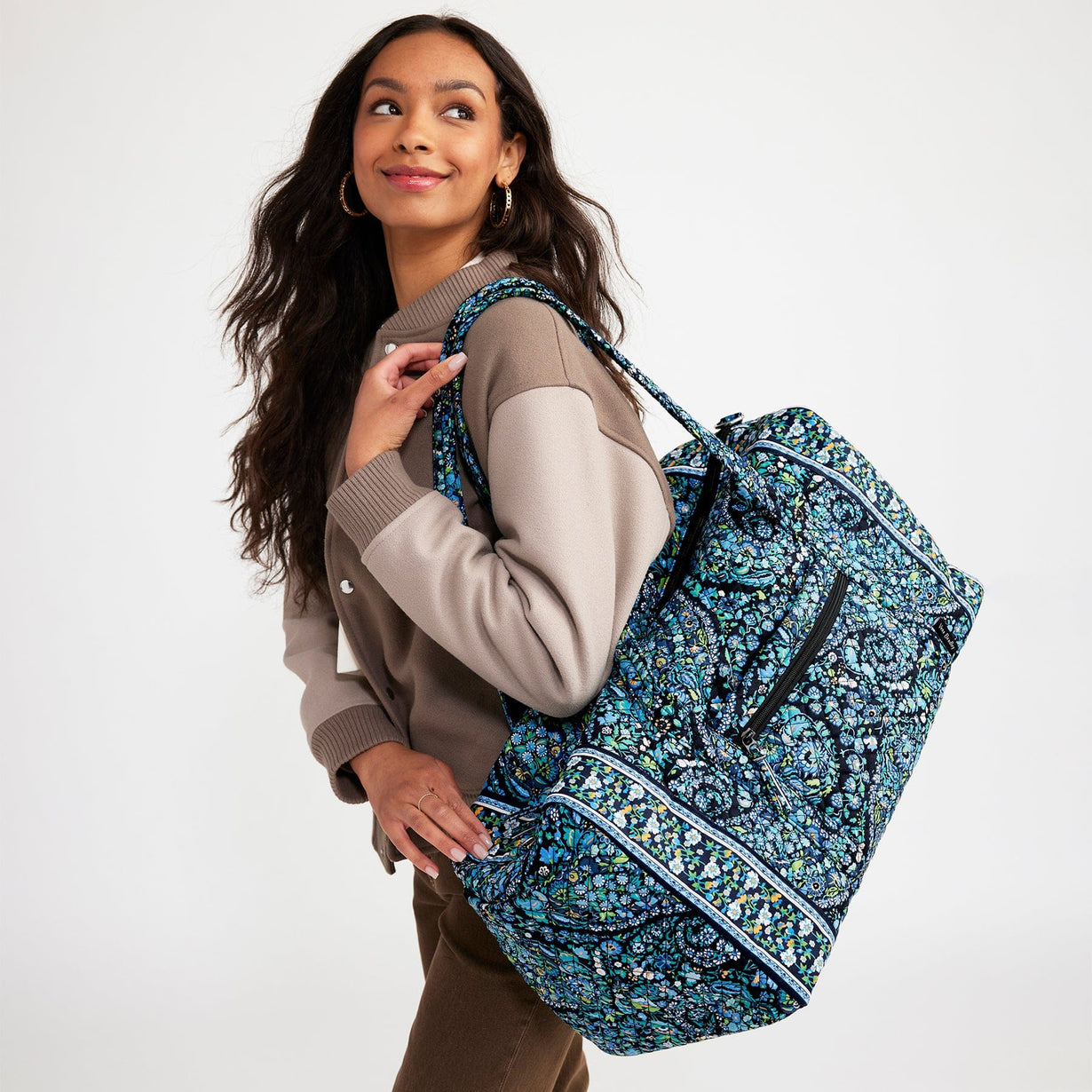 Vera Bradley Large Travel Duffel Bag in Tranquil Medallion | The Paper Store