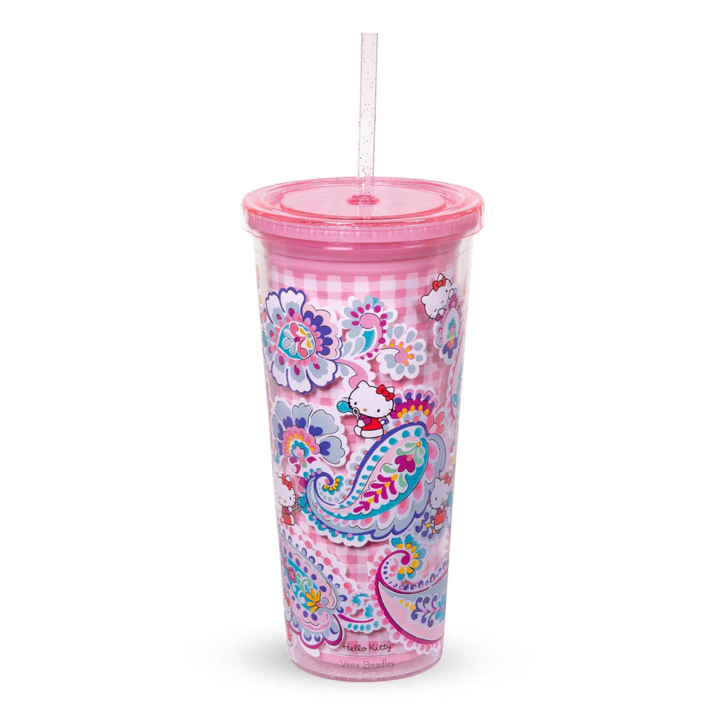 Hello Kitty Double Wall Tumbler with Straw Vera Bradley
