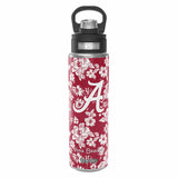 Tervis 24oz Wide Mouth Bottle - Cardinal/White Rain Garden with The University of Alabama - Swatch Image
