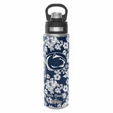 Tervis 24oz Wide Mouth Bottle - Navy/White Rain Garden with Penn State University - Swatch Image