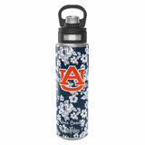 Tervis 24oz Wide Mouth Bottle - Navy/White Rain Garden with Auburn University - Swatch Image
