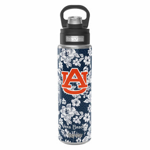 Tervis 24oz Wide Mouth Bottle - Navy/White Rain Garden with Auburn University - Swatch Image