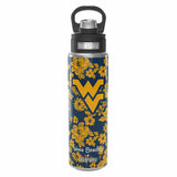 Tervis 24oz Wide Mouth Bottle - Navy/Gold Rain Garden with West Virginia University - Swatch Image