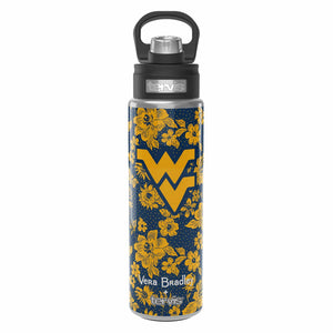 Tervis 24oz Wide Mouth Bottle - Navy/Gold Rain Garden with West Virginia University - Swatch Image