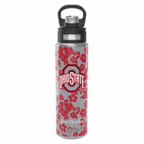 Tervis 24oz Wide Mouth Bottle - Gray/Red Rain Garden with The Ohio State University - Swatch Image