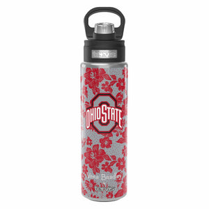 Tervis 24oz Wide Mouth Bottle - Gray/Red Rain Garden with The Ohio State University - Swatch Image