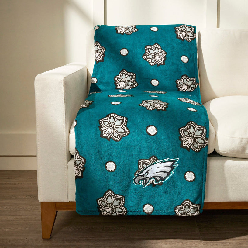NFL Oversized Throw Blanket-Philadelphia Eagles Bandana-Image 1-Vera Bradley