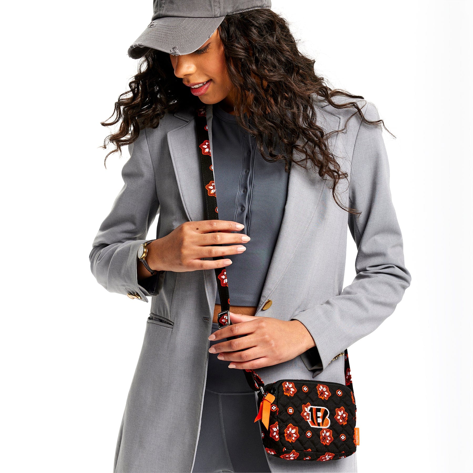 Cincinnati Bengals NFL RFID Small Stadium Crossbody Bag | Vera Bradley