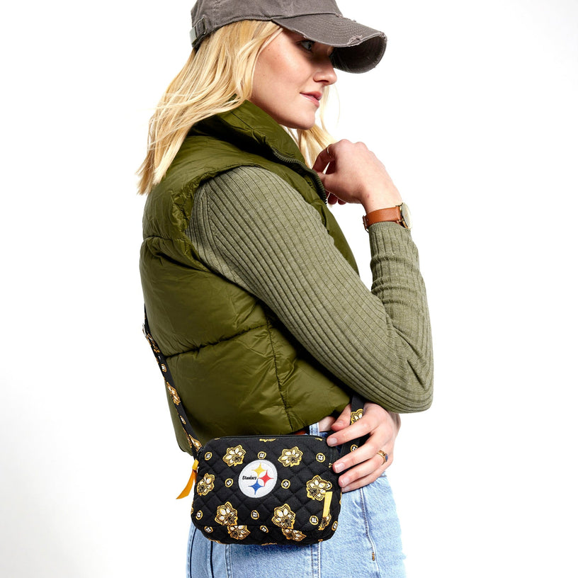NFL RFID Small Stadium Crossbody Bag-Pittsburgh Steelers Bandana-Image 1-Vera Bradley