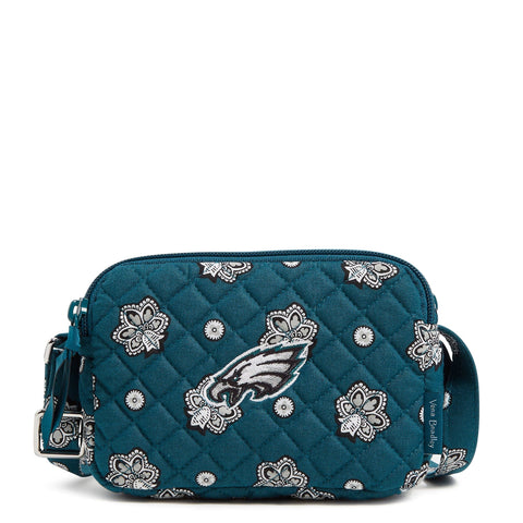 Vera Bradley x NFL Small Stadium RFID Crossbody Bag - Medium Blue/Gray Detroit Lions