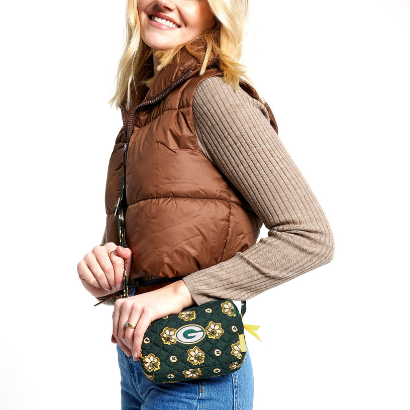 NFL RFID Small Stadium Crossbody Bag-Green Bay Packers Bandana-Image 1-Vera Bradley