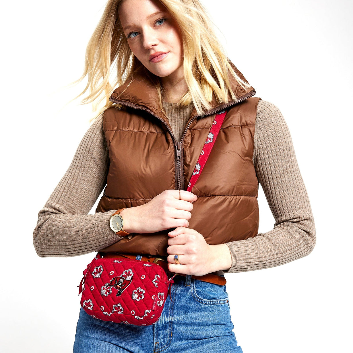 Women’s crossbody mini teddy fleece bag