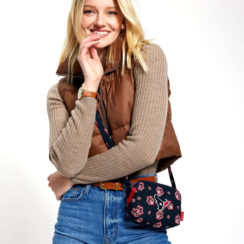 NFL RFID Small Stadium Crossbody Bag-Houston Texans Bandana-Image 1-Vera Bradley
