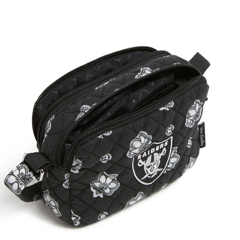 NFL RFID Small Stadium Crossbody Bag-Las Vegas Raiders Bandana-Image 2-Vera Bradley