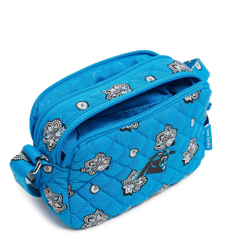 NFL RFID Small Stadium Crossbody Bag-Carolina Panthers Bandana-Image 2-Vera Bradley