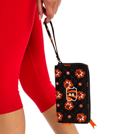 NFL RFID Front Zip Wristlet-Cincinnati Bengals Bandana-Image 1-Vera Bradley