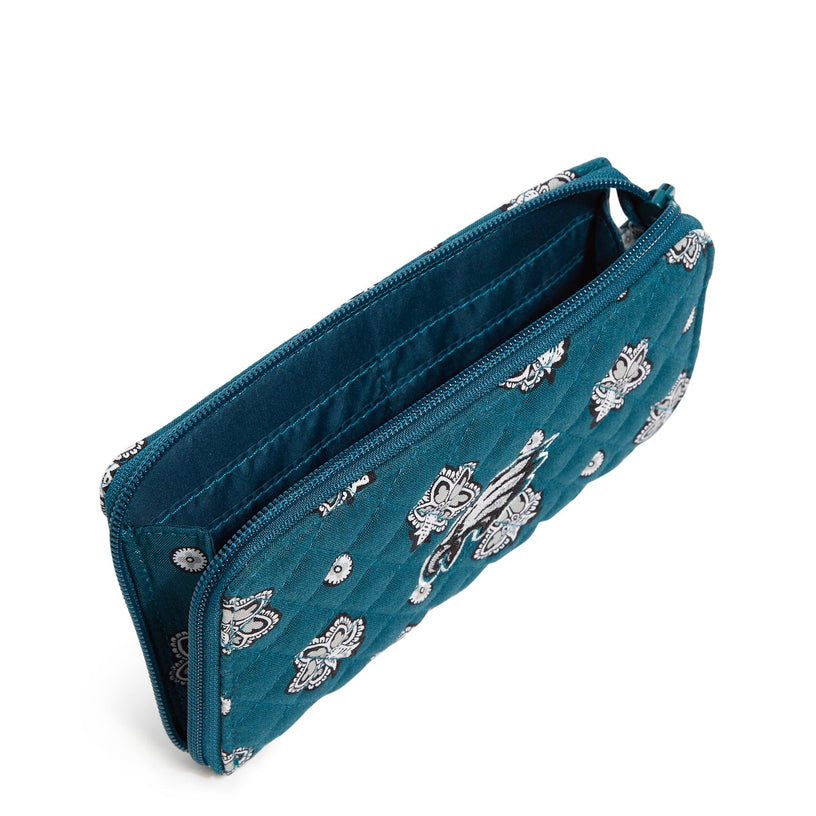 NFL RFID Front Zip Wristlet-Philadelphia Eagles Bandana-Image 3-Vera Bradley